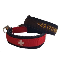 Personalisiertes Halsband, Zugstopp 20 mm Band