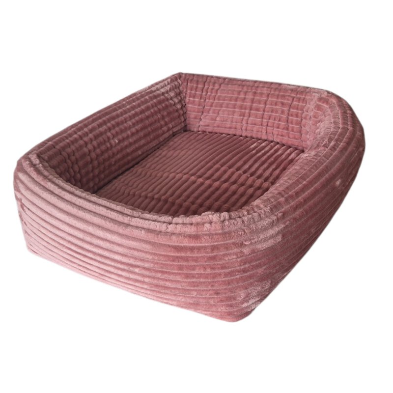 Hundekorb Kuschelcord rechteckig