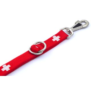 Schweizer Band,rot mit weißen Kreuzen
